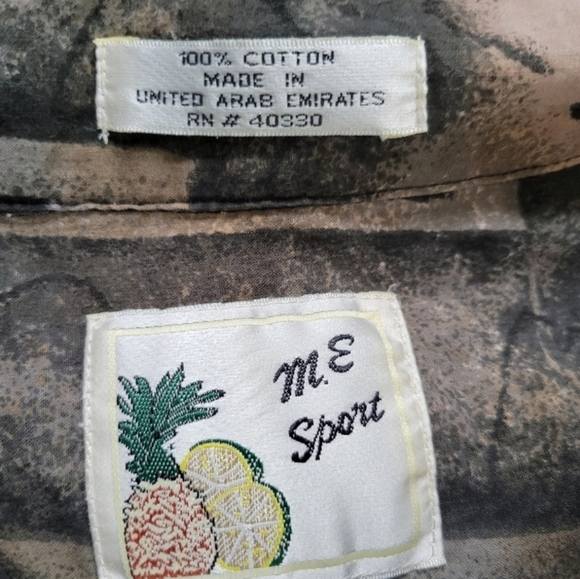 Vintage Hawaiian button up Short Sleeve shirt Mens Size Large brown - Picture 3 of 8